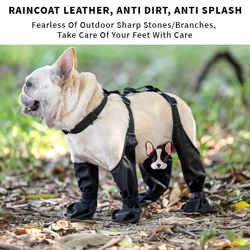 Waterproof Adjustable Dog Boots Outdoor Shoes for Small & Medium Dogs