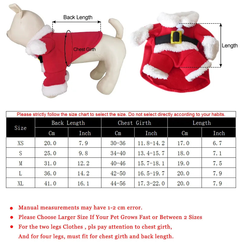 Christmas Cat Costume β Santa Claus Outfit for Small Cats & Dogs