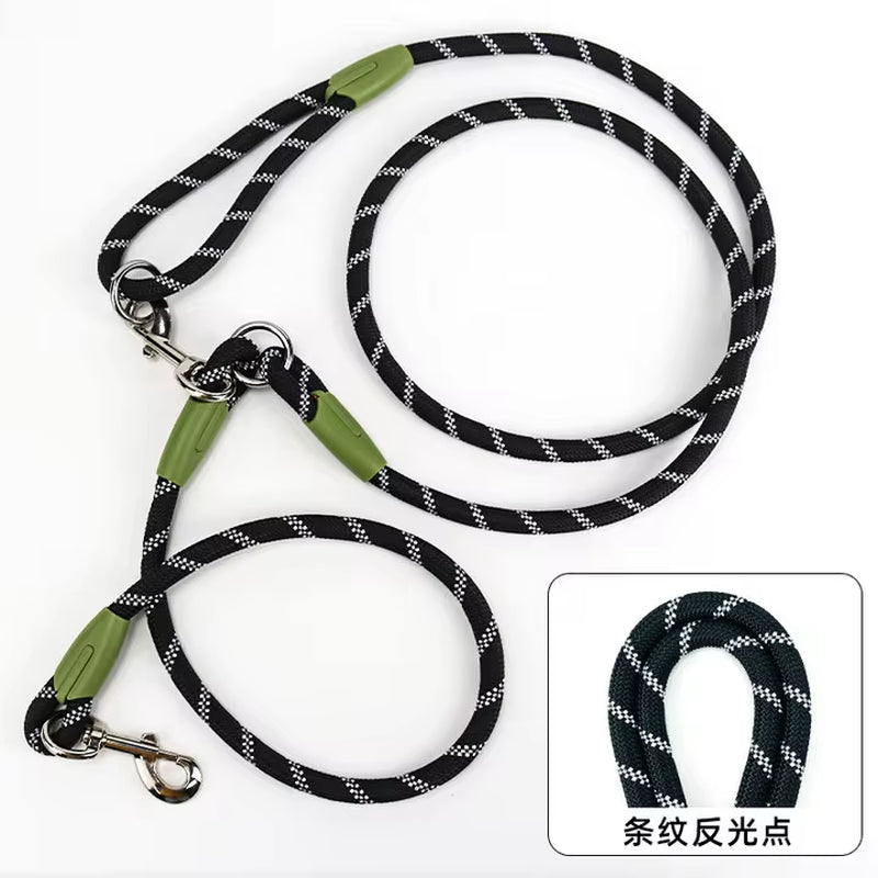 Reflective Nylon Hands-Free Dog Leash β for Running & Walking, Small & Large Dogs