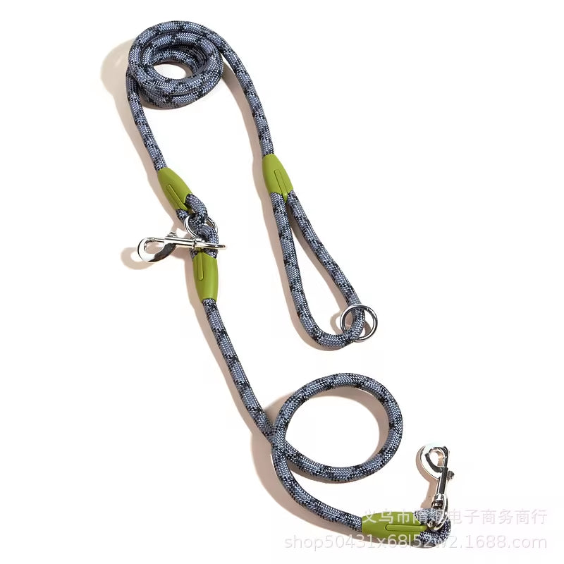 Reflective Nylon Hands-Free Dog Leash β for Running & Walking, Small & Large Dogs