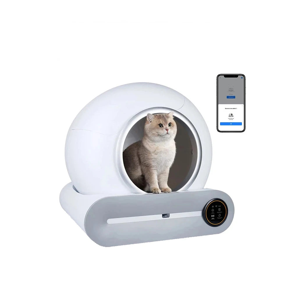 65L Automatic Smart Cat Litter Box – Self-Cleaning, Fully Enclosed, Modern Pet Toilet