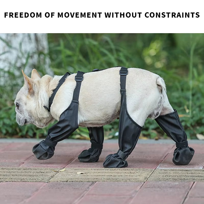 Waterproof Adjustable Dog Boots  Outdoor Shoes for Small & Medium Dogs