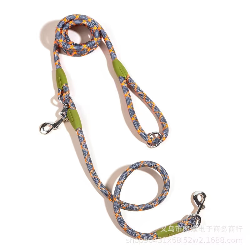 Reflective Nylon Hands-Free Dog Leash – for Running & Walking, Small & Large Dogs