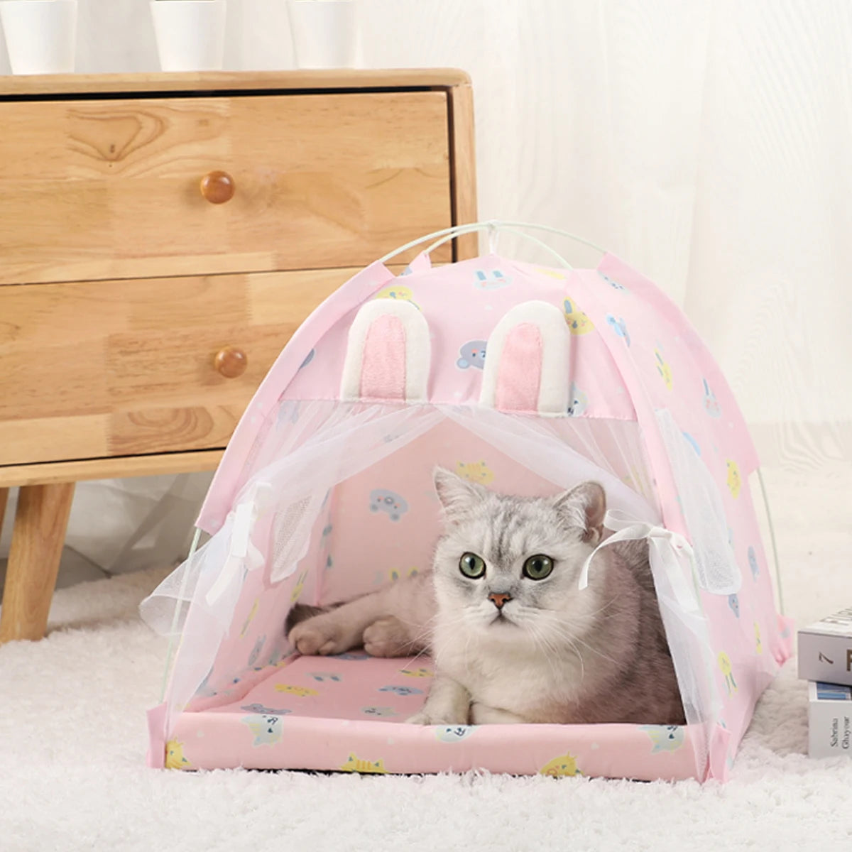 Winter Cat Tent Bed