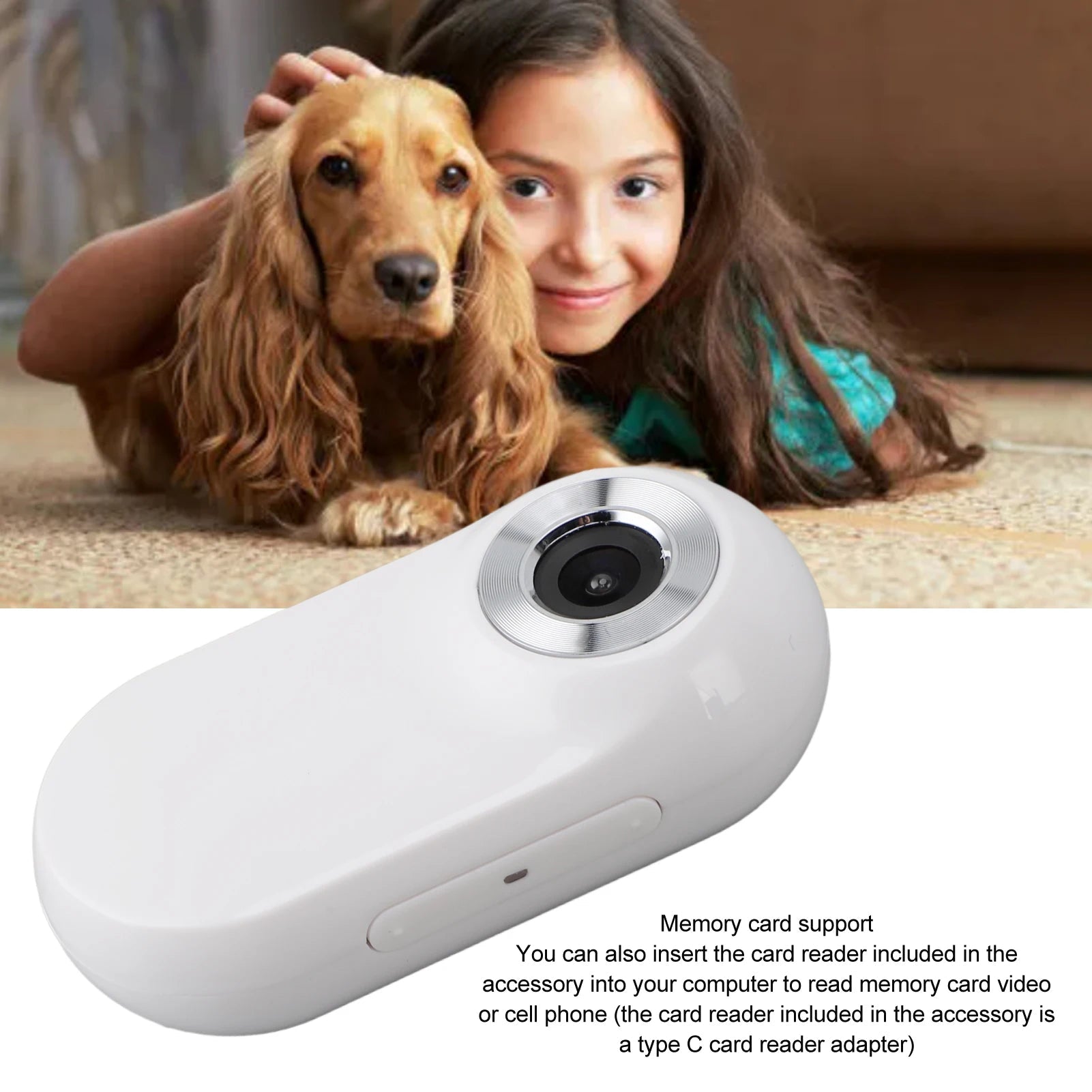 Pet Collar Camera – USB Rechargeable HD 1080P Video & Photo