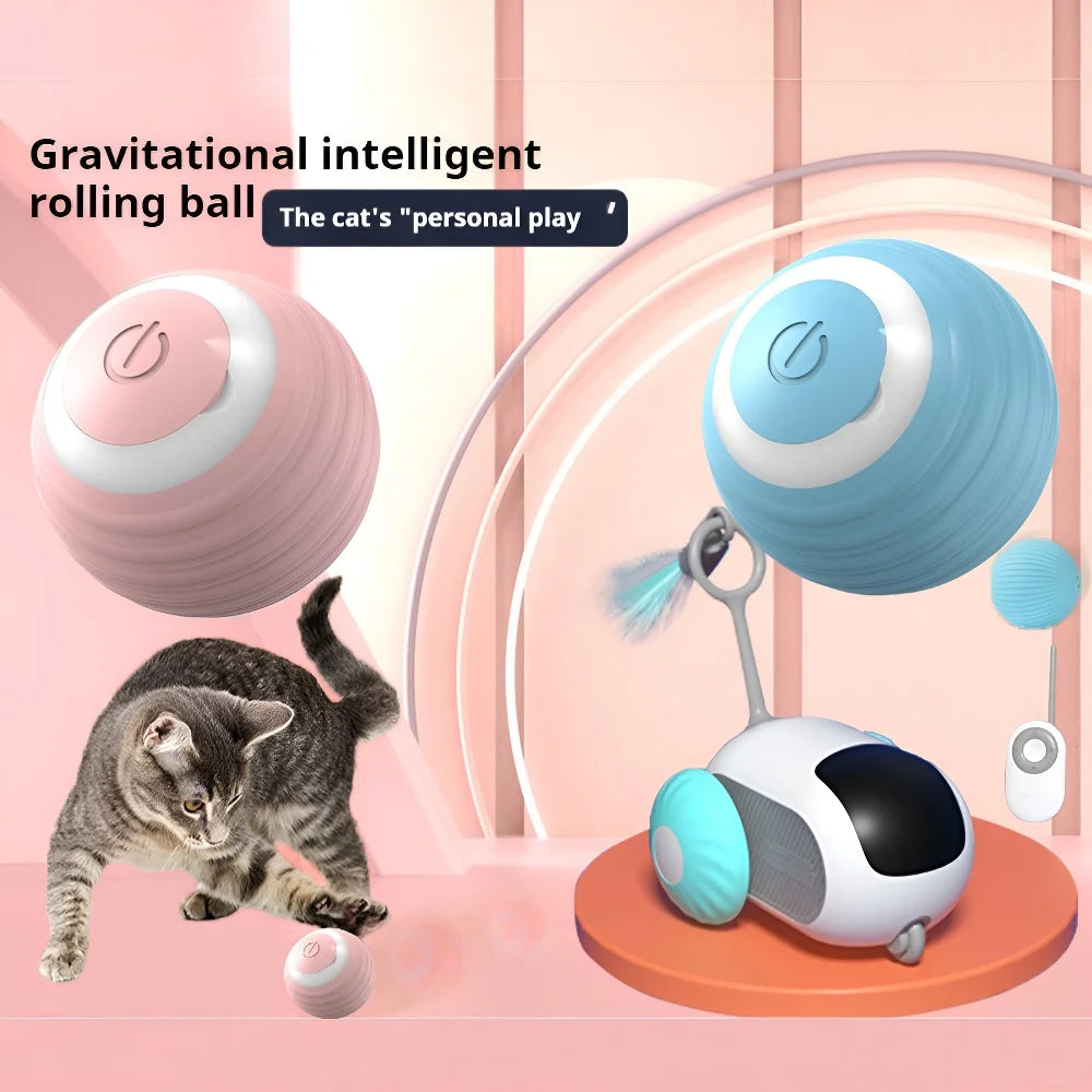 Interactive Smart Cat Toy Ball – Automatic Rolling Magic Ball for Cats