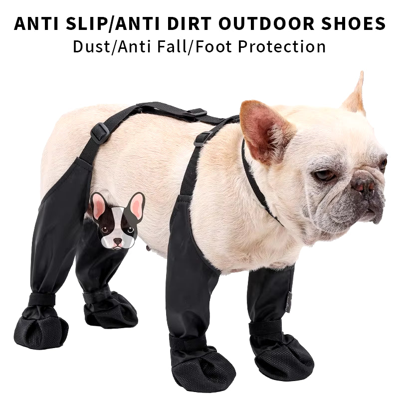 Waterproof Adjustable Dog Boots  Outdoor Shoes for Small & Medium Dogs