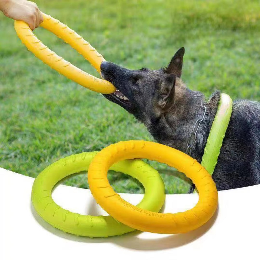 Indestructible Dog Ring Toy Chewing, Flying & Fetch