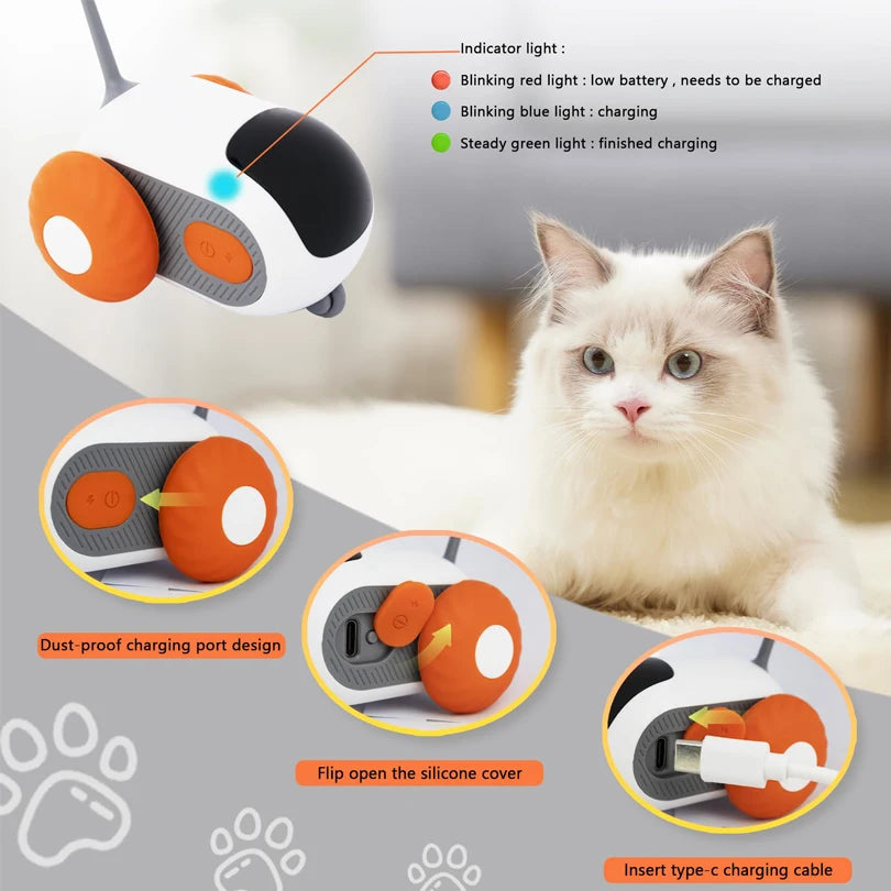 Smart Interactive Pet Car Toy | Automatic Moving & Remote Mouse